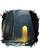 Filler spot colour - environment: dungeon corridor - RPG Stock Art