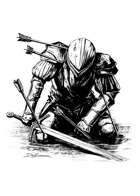 Filler spot - character: dead warrior - RPG Stock Art