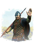 Filler spot colour - character: portly soldier - RPG Stock Art