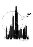 Filler spot - environment: scifi city - RPG Stock Art