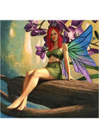 Colour card art - character: Forest Fae - RPG Stock Art