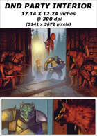 Cover full page - DnD Party Interior - RPG Stock Art
