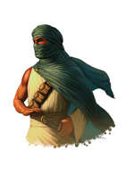 Colour cut out - character: desert warrior - RPG Stock Art