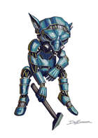 Colour cut out - character: mechanical gremlin - RPG Stock Art
