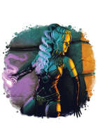Filler spot colour - character: elf sorceress - RPG Stock Art