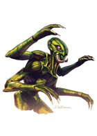 Colour cut out - character: green martian - RPG Stock Art