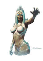 Colour cut out - character: ice nymph - RPG Stock Art