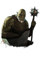 Colour cut out - character: old orc warrior - RPG Stock Art