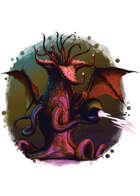 Filler spot colour - character: elder thing attacking - RPG Stock Art