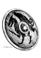 Filler spot - items: shield round dragon - RPG Stock Art