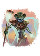 Filler spot colour - character: humanoid serpent priestess - RPG Stock Art