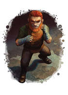 Filler spot colour - character: gnome brawler - RPG Stock Art