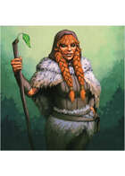 Colour card art - character: dwarven druid - RPG Stock Art