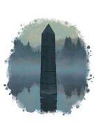Filler spot colour - environment: obelisk lake - RPG Stock Art