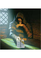 Colour card art - character: sinister card man - RPG Stock Art