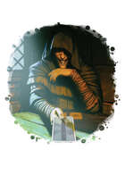 Filler spot colour - character: sinister card man - RPG Stock Art