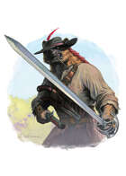 Filler spot colour - character: gnoll bandit - RPG Stock Art