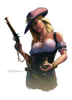 Colour cut out - character: female bandit - RPG Stock Art