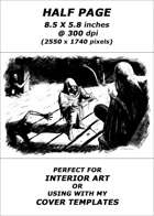 Half page line - Ritual - RPG Stock Art