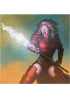 Colour card art - character: battle mage - RPG Stock Art