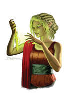 Colour cut out - character: elf enchanter - RPG Stock Art