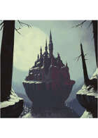 Colour card art - environment: castle ruins - RPG Stock Art