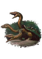 Filler spot colour - creature: turtle hydra - RPG Stock Art