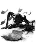 Filler spot - character: book demon - RPG Stock Art