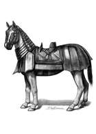 Filler spot - creature: armoured horse - RPG Stock Art