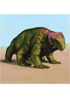 Colour card art - creature: pareisaurus - RPG Stock Art