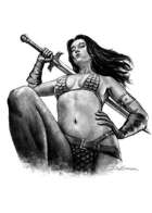 Filler spot - character: barbarian with sword - RPG Stock Art