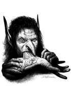 Filler spot - character: goblin eating hand - RPG Stock Art