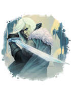 Filler spot colour - character: winter warrior - RPG Stock Art