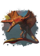 Filler spot colour - creature: prehistoric wyvern - RPG Stock Art
