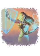 Filler spot colour - spell: shield - RPG Stock Art