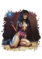 Filler spot colour - character: sorceress pin up - RPG Stock Art