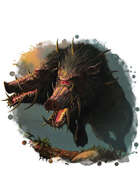 Filler spot colour - creature: demon boar - RPG Stock Art