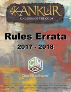 Ankur Rules Errata 2018
