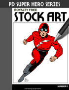 Public Domain Super Hero Stock Art #1