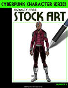 Cyberpunk Color Character Stock Art #3