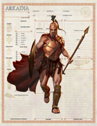 Arkadia Character Sheets - Greek Character Sheets for 5e