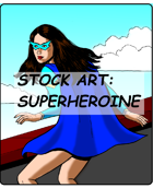 STOCK ART:  Superheroine