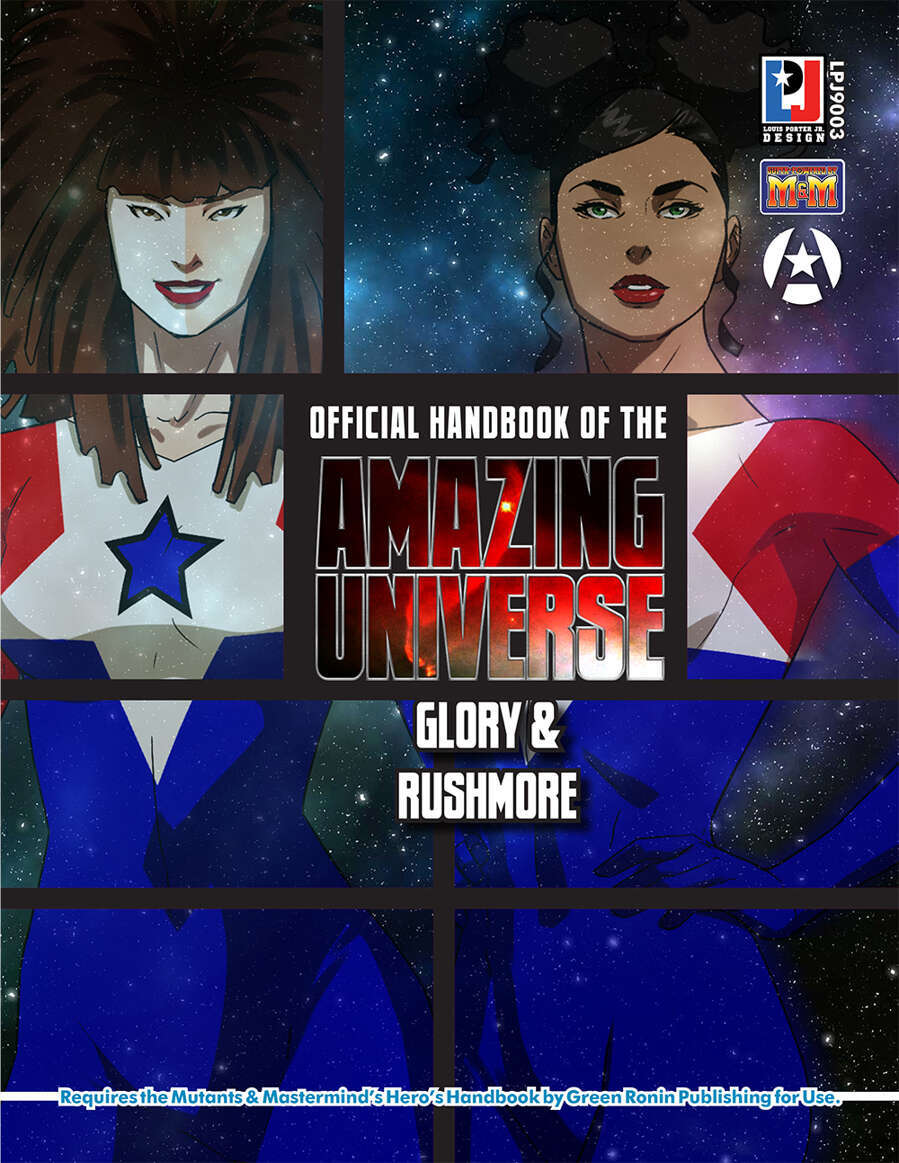 Official Handbook of the Amazing Universe: Glory & Rushmore (Super-Powered by M&M) is now available