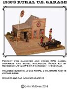 Rural 1930's Gas Station 1/64th for 28mm figures