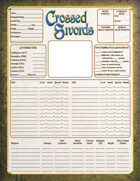 Crossed Swords Character Sheet