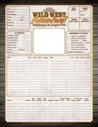 Wild West Adventure! Character Sheet