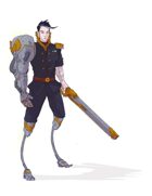 Chain Sword Captain - RPG Stock Art