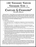 Castles & Crusades: 100 Treasure Troves — Treasure Type 1
