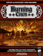 Fantasy Art - Burning Town