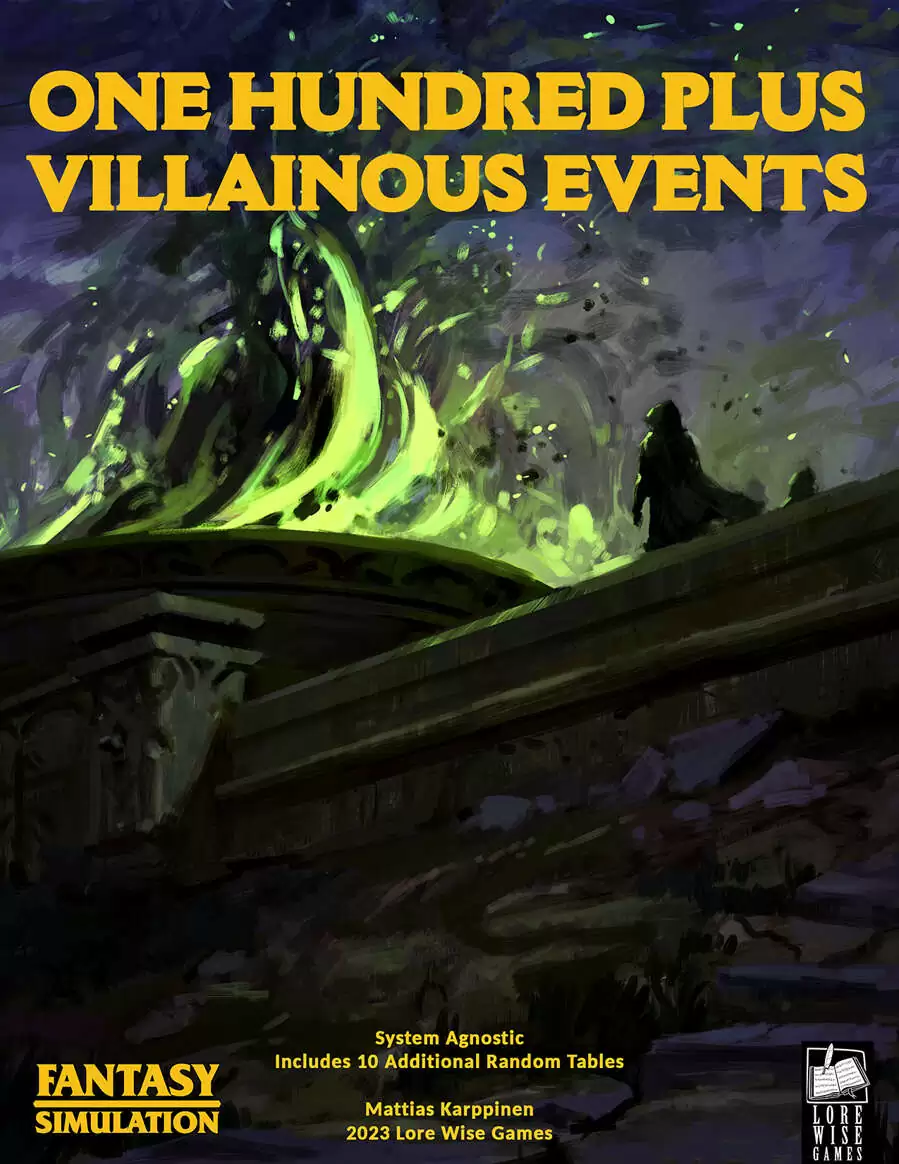1d100 Plus Villainous Events